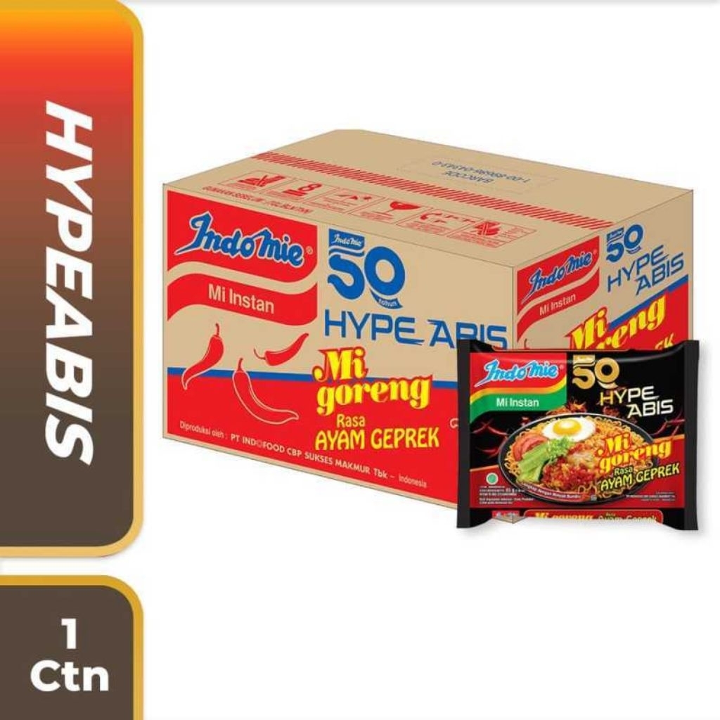 Indomie Goreng Geprek Hype Abis 1 Dus Isi 40 Pcs / Mie Instant