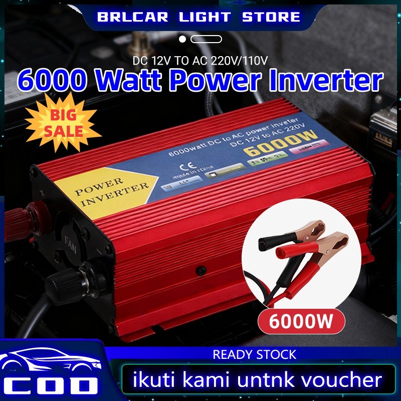 Inverter 6000 Watt Power Inverter DC Ke AC Universal Inverter Mobil 12V/24V