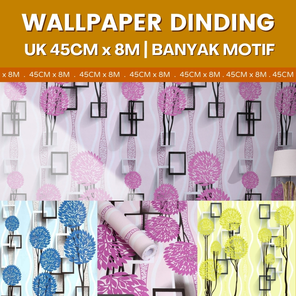 Wallpaper Dinding Ruang Tamu Walpaper Sticker Dinding Kamar Tidur Walpeper Bunga Dandelion 10 Meter