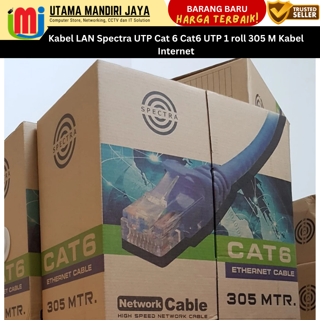 Kabel LAN Spectra UTP Cat 6 Cat6 UTP 1 roll 305 M Kabel Internet