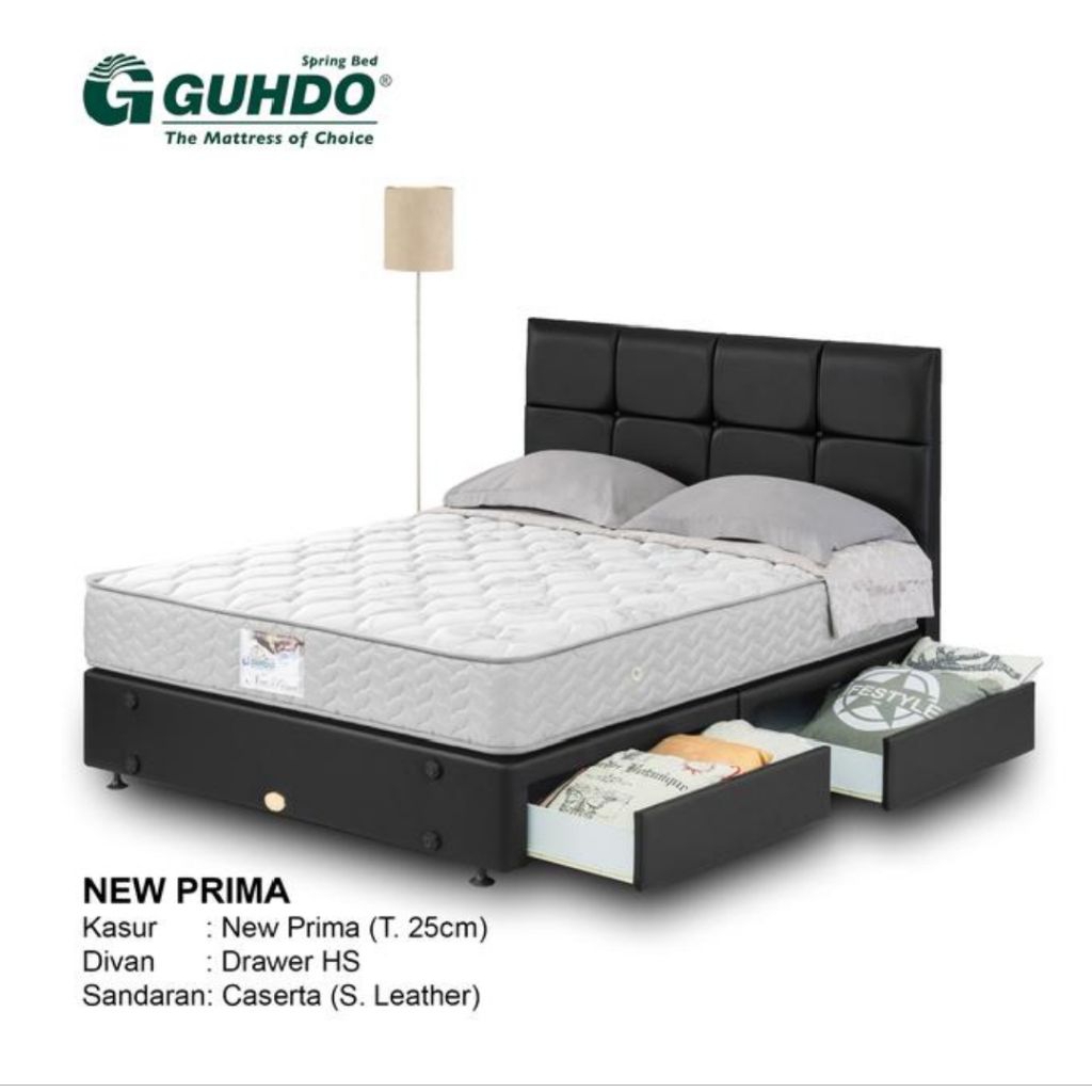 Guhdo Springbed New Prima Drawer Laci HB Atlantic Full Set