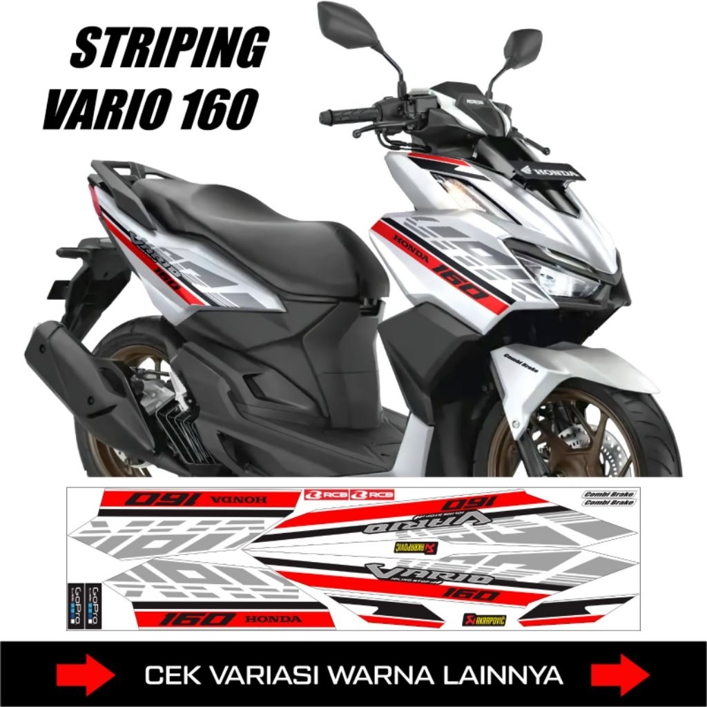 Striping Honda Vario 160 New Abs & Cbs / Sticker Motor Vario 160 Tahun 2022 Sampai 2025 / Aksesoris 