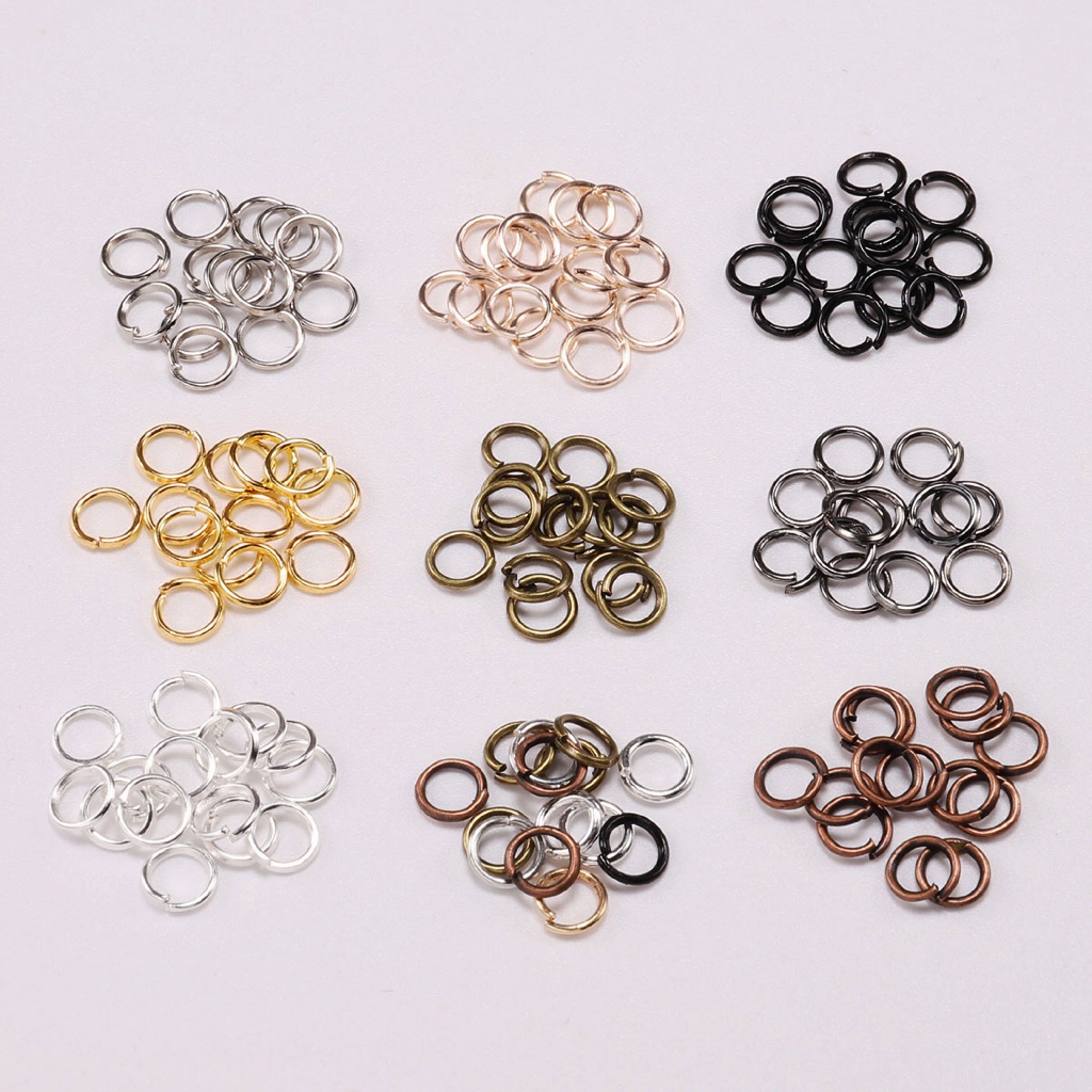 20 PCS RING O SAMBUNGAN GANTUNGAN KUNCI KONEKTOR SPLIT BESI EMAS / SILVER TEBAL KUAT