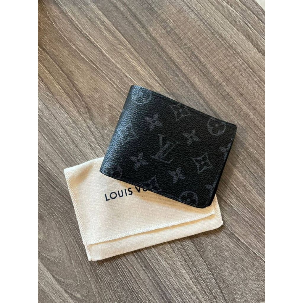 BNIB LV Multiple M Grey Bifold Men Wallet