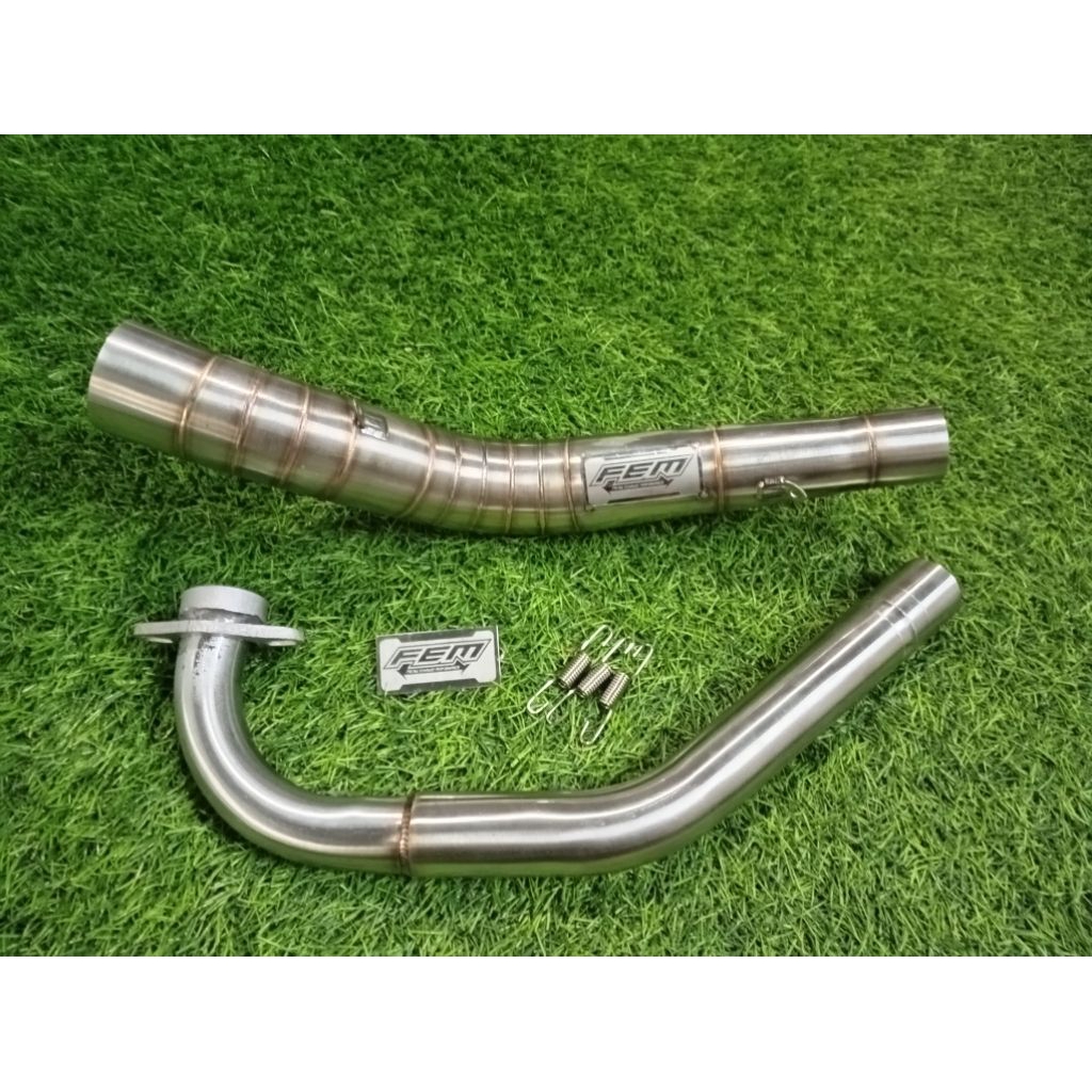 FEM EXHAUST leheran knalpot mx king malay inlet 50 mm step standar