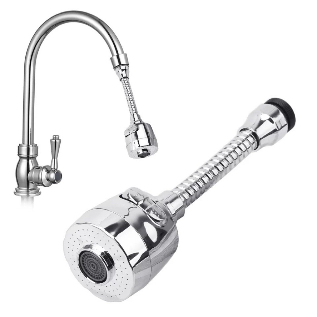 Sambungan Kepala Kran Air Putar Cuci Piring / Flexible Faucet Sprayer / Sambungan Kran Air Wastafel 