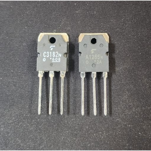 Transistor A1265 C3182N set Silicon NPN PNP 100W 140V 10A Power Transistor untuk Amplifier