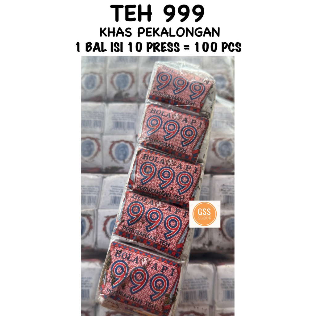 TEH 999 KHAS PEKALONGAN / TEH TUBRUK / TEH MELATI / 1 BAL ISI 100 PCS