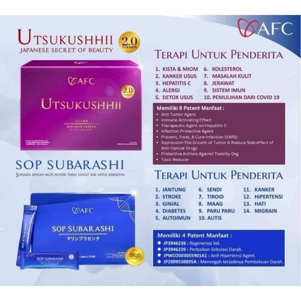 [ORI] SOP Subarashi Gold Utsu Hikari Original AFC Made in Japan Stemcell Therapy