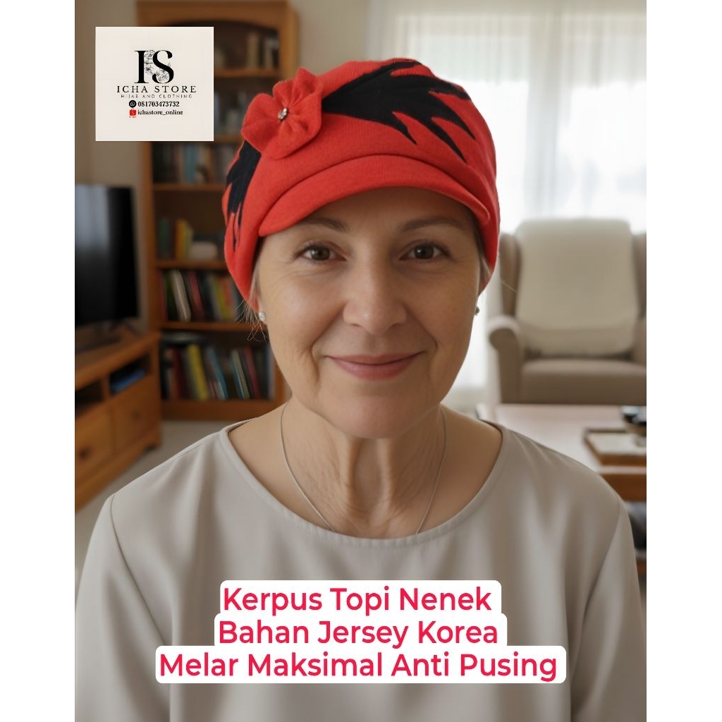 Kerpus Kupluk Krpus Ciput Turban Tulban Topi Beanies Haji Rajut Jadul Nenek Ibu Emak Eyang Mbah Emba
