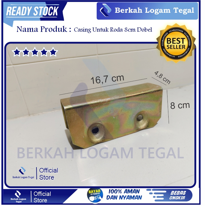 Casing Roda Pagar 8 cm Super Ganda Besi Roda Double