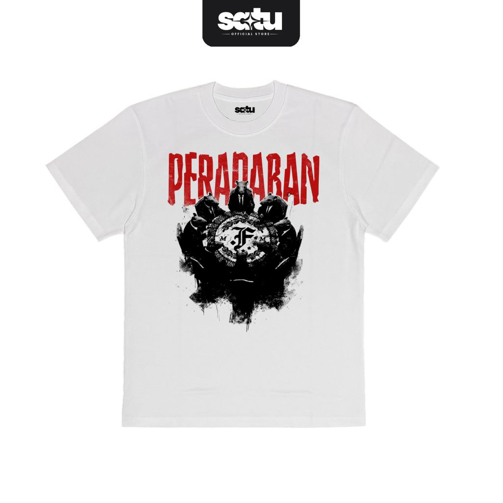 [SATUF]  T-Shirt “ Peradaban ” Kaos Feast Unisex Pria Wanita  | Cotton Combed Premium 24s Nyaman Kat