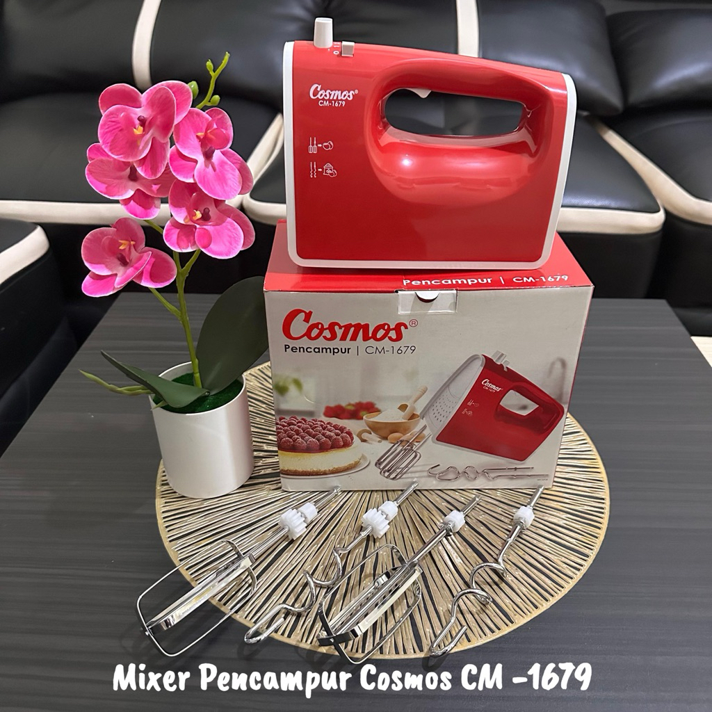 Mixer Cosmos Pencampur CM1679 - Cosmos Mixer Tangan - Pengaduk Kue Elektronik - Cosmos Mixer CM1679 