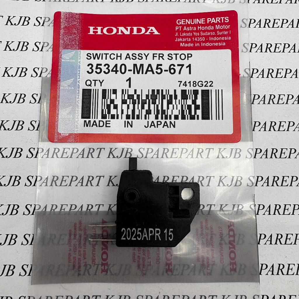 35340-MA5-671 Switch Rem Depan FR.Stop – Genio, Kharisma, Revo, Supra X 125, Vario 110 CW Original J