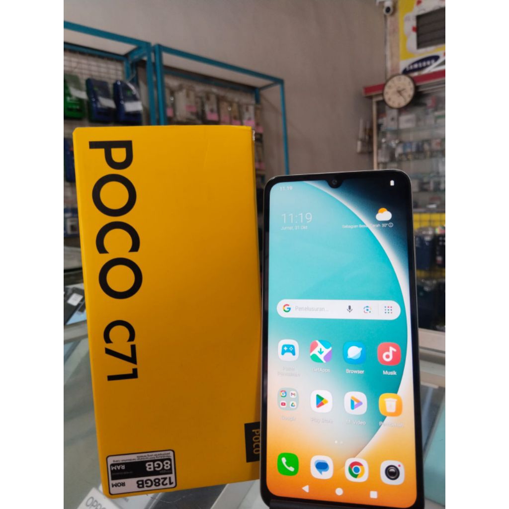 HP SECOND MURAH BERGARANSI POCO C71 RAM 4+2/128 KOTAK