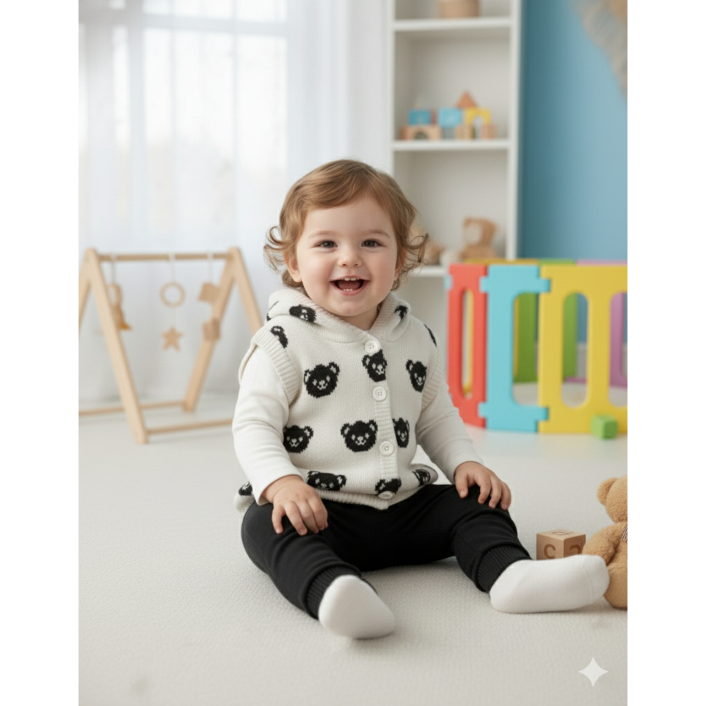 Rompi Rajut Bayi Rajut Premium | Baju Luaran Anak Laki-Laki Perempuan 0-2 Tahun