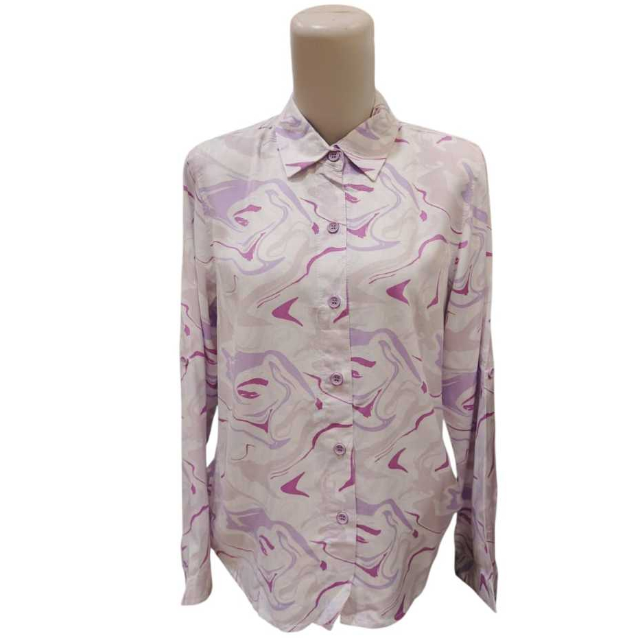 Kemeja Ungu Abstrak Mcb Ladies - RITA