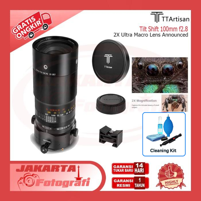 TTArtisan Tilt Shift 100mm f2.8 Macro 2X Fullframe 100 TS RESMI