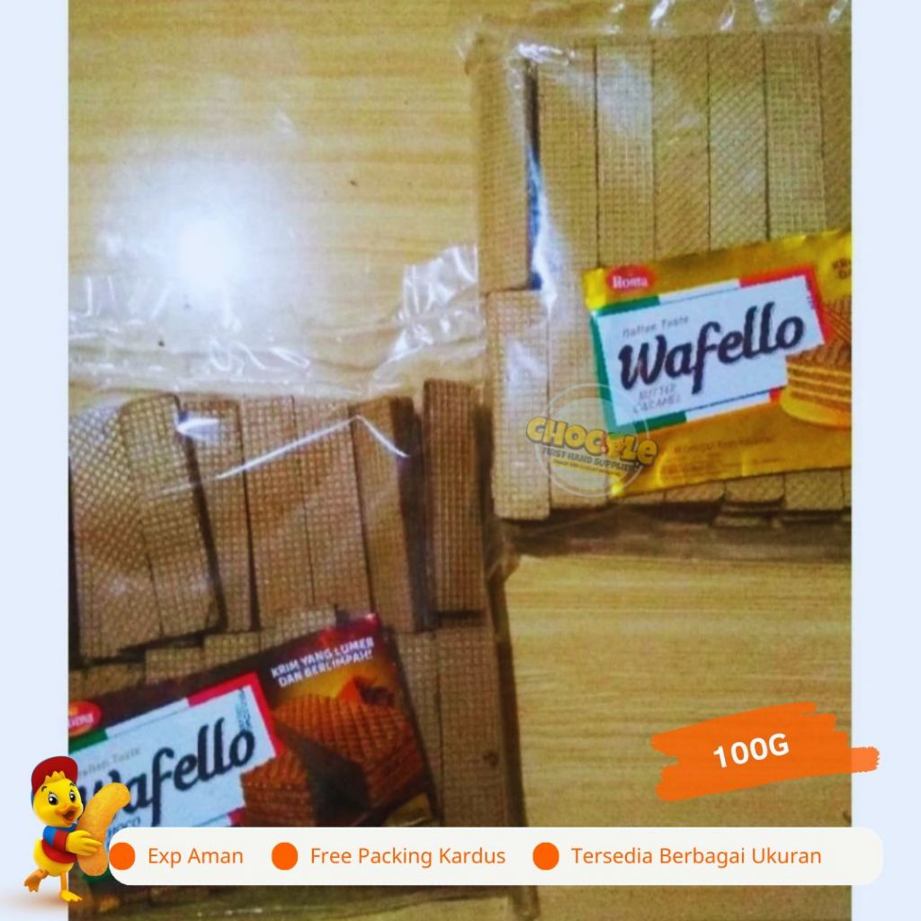 PROMO 2.2 [ FLASH SALE ] WAFER WAFELLO 100G I PUSAT GROSIR SNACK DAN COKLAT KILOAN ORIGINAL I CEMILA