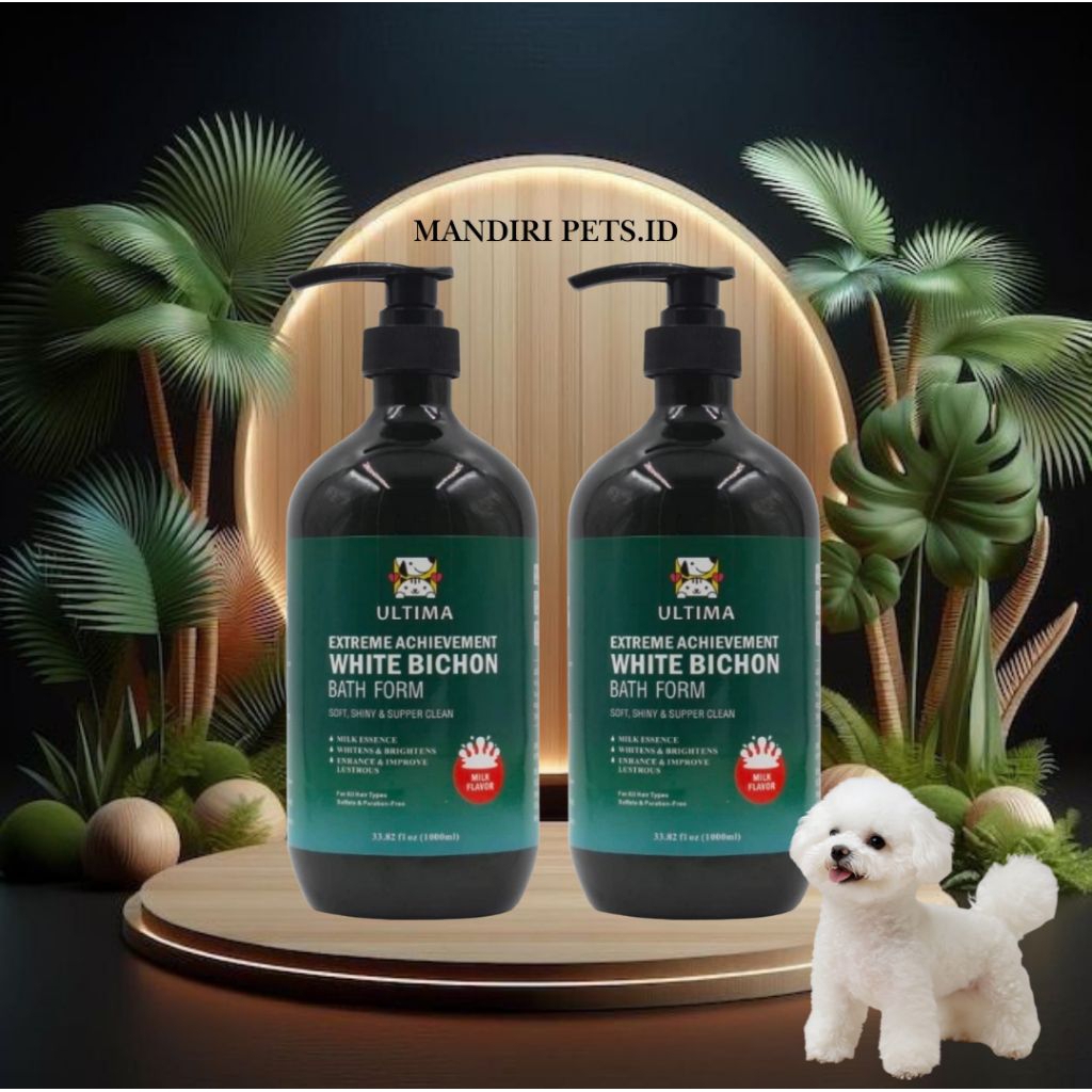 Ultima White Bichon Dog Shampoo 1000ml / Shampoo Anjing Bichon / Shampoo Anjing Ultima