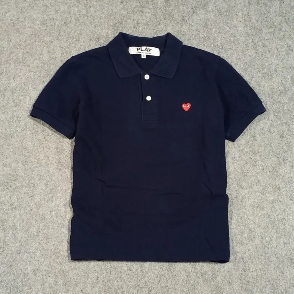polo shirt polos pria lengan pendek PLAY CDG size S second