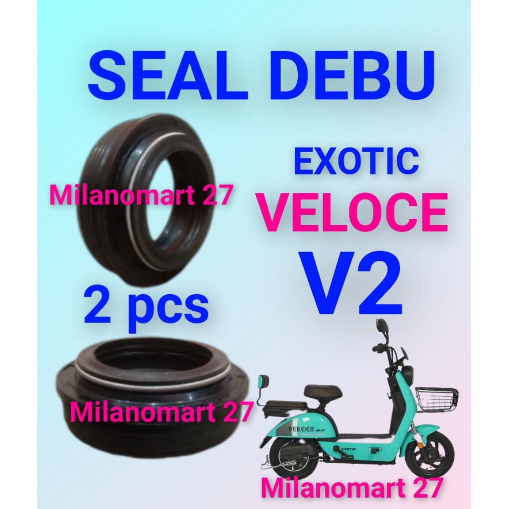 seal debu skok depan exotic veloce V2 sil abu shock depan sepeda listrik exotic veloce v2