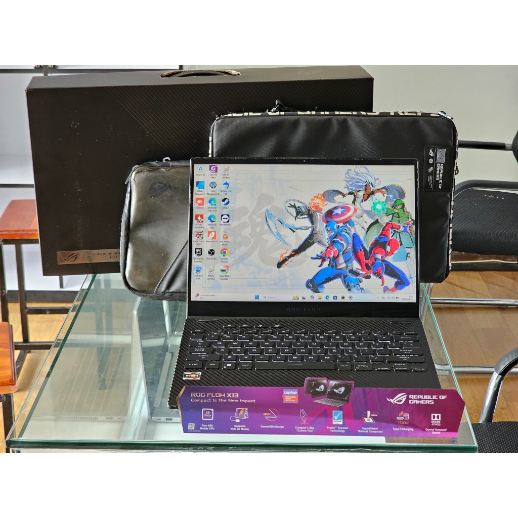 ASUS ROG FLOW X13 GV301QC AMD Ryzen 9 5000 Series Ram 16 GB SSD 2 TB Nvidia RTX 3050 120 Hz Touchscr