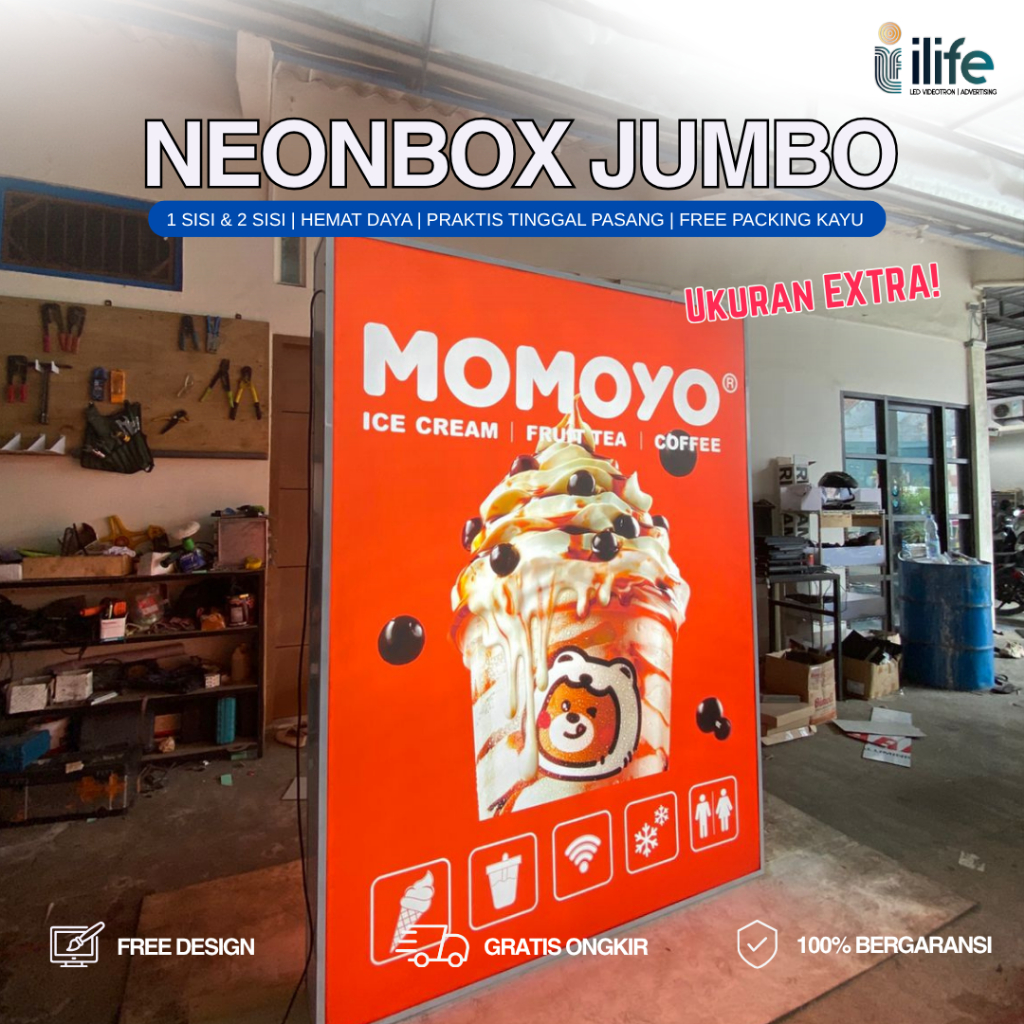 NEON BOX PERSEGI/PERSEGI PANJANG CUSTOM UKURAN