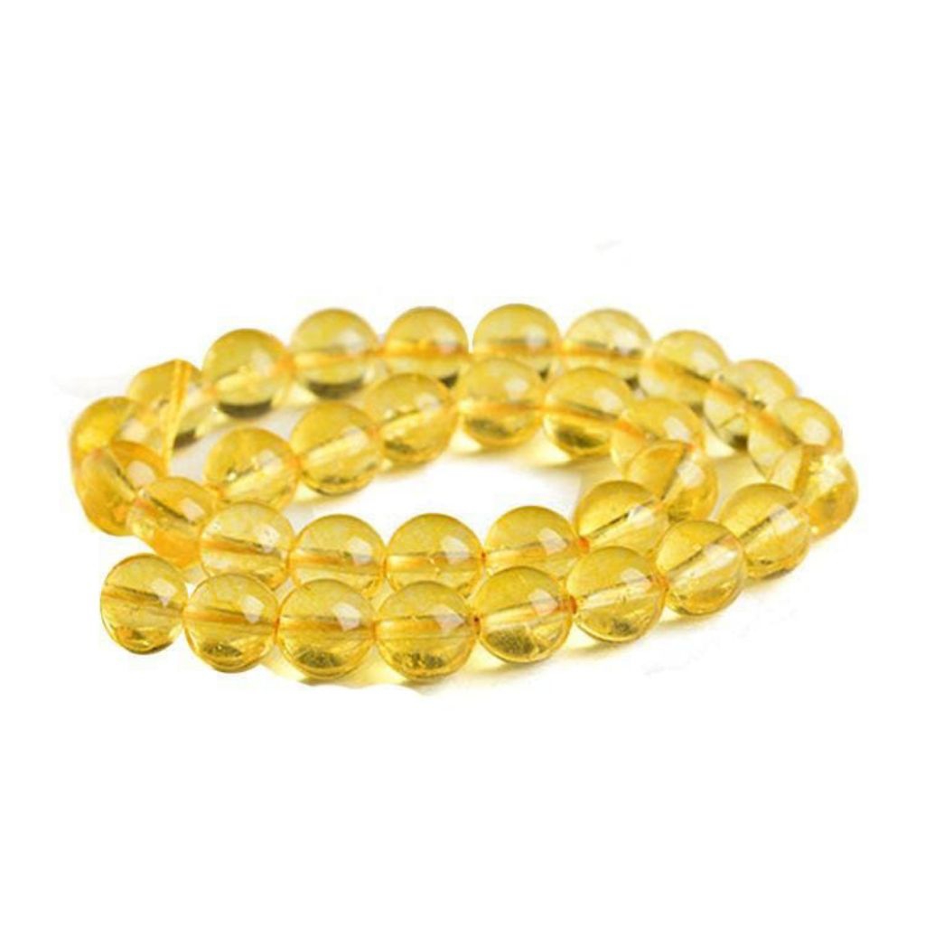 Citrine Quartz Batu Citrine Diy Bead Manik Citrine Bulat Gelang Tangan