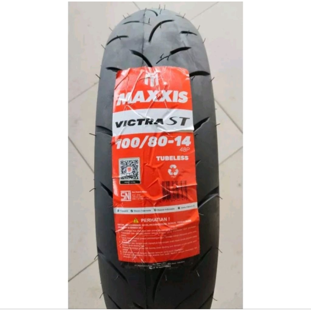 Putra Motor-Ban Maxxis Victra ST 100/80-14 Ban Luar Tubeless