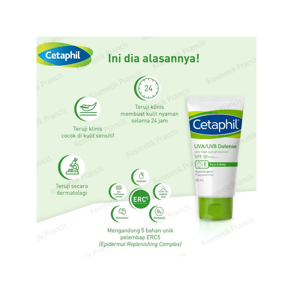 [COD&Ready]Cetaphil Tabir Surya Wajah SPF 50+ PA++++ 50ml - Sunblock untuk Kulit Sensitif