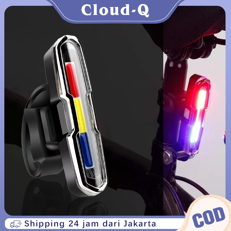 Lampu Belakang Sepeda 3 Warna Tahan Air Lampu Tail Sepeda / Lampu Sepeda Mtb
