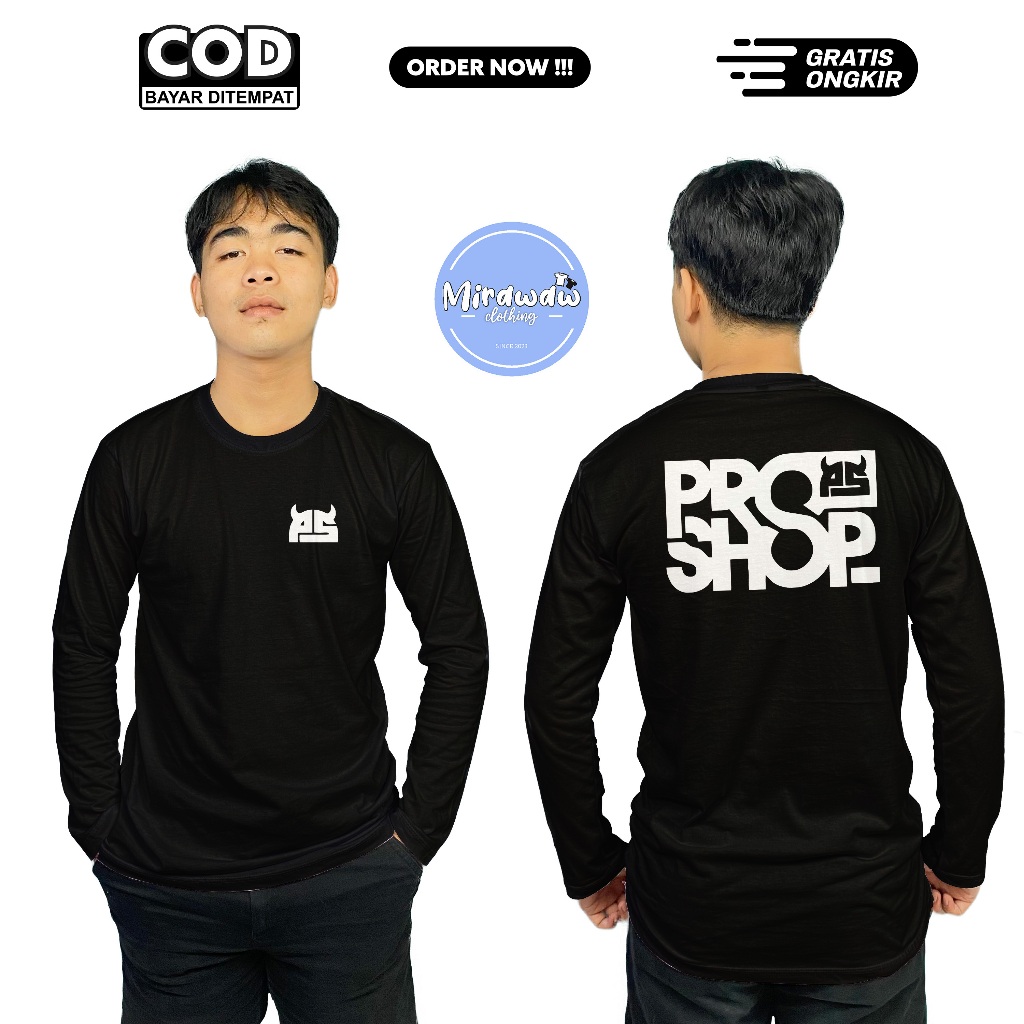 Kaos PROSHOP Logo v2 Lengan Panjang Baju Distro