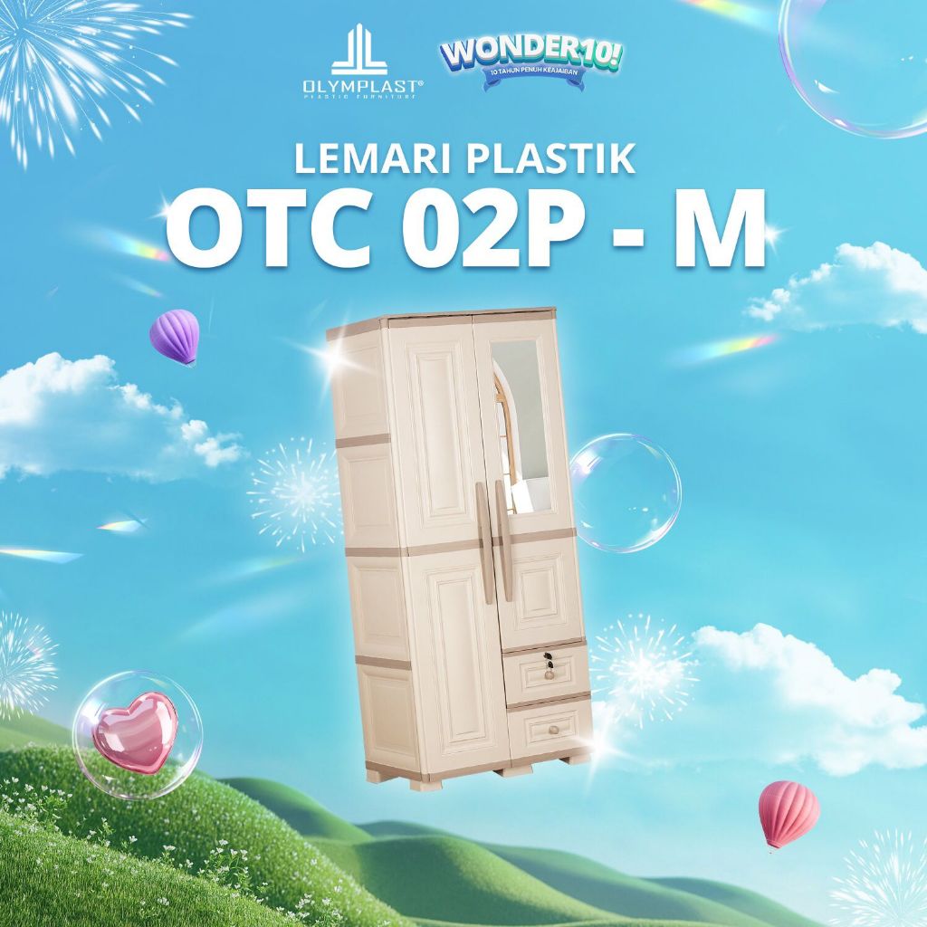 instan only Lemari Plastik Olymplast OTC 2 Pintu/Lemari Plastik Olymplast SCOC 2 Pintu