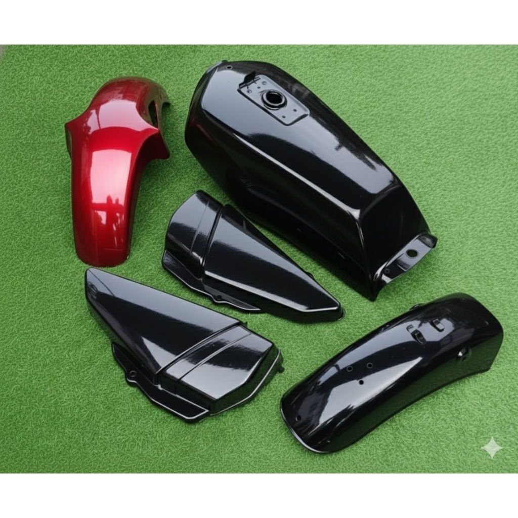 Body Full Set RX King New Kobra Warna Merah Hitam Biru | Paket Komplit Bodypart RX-KING set