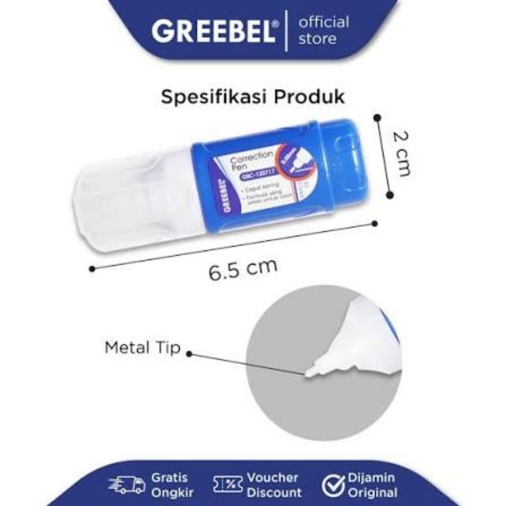 TIP X CAIR GREEBEL GBC-120717/CORRECTION TAPE GREEBEL GBC-120717