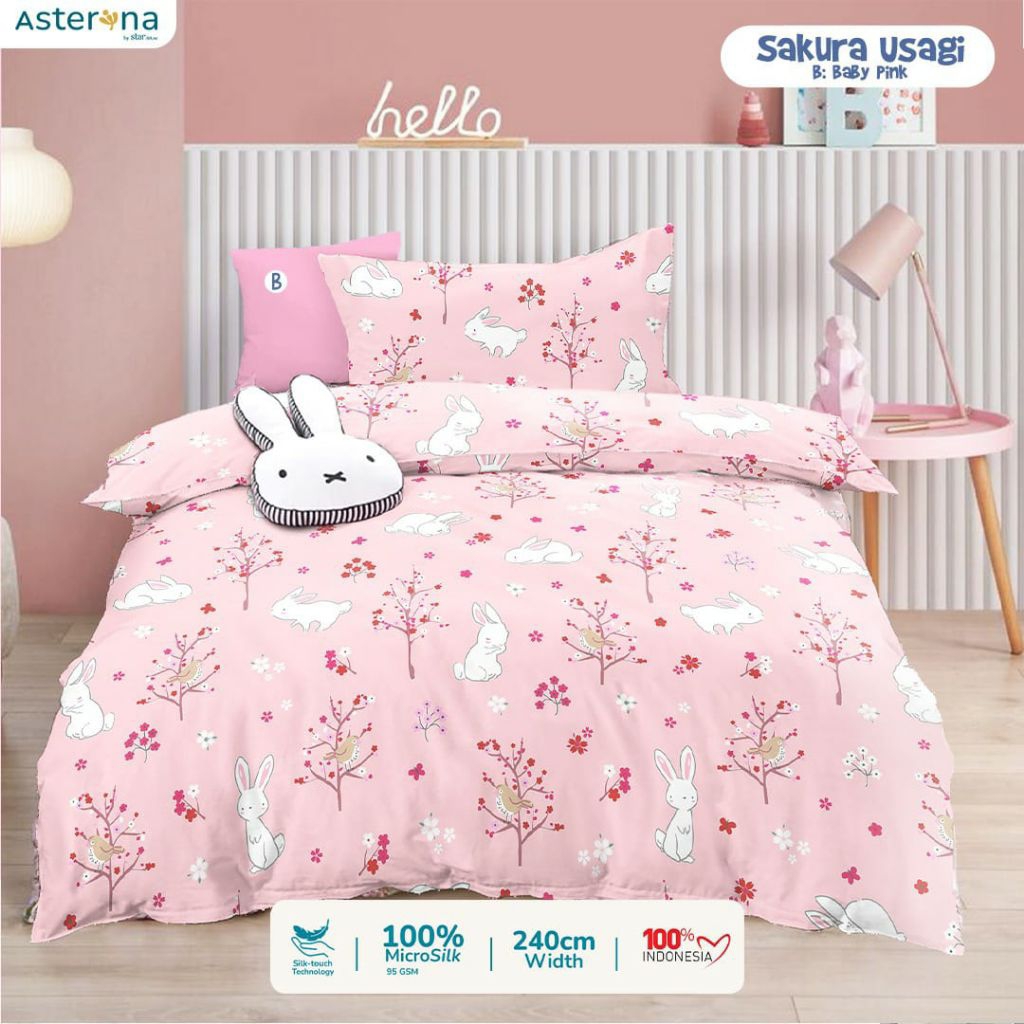 Bedcover set sprei sakura usagi bedcover set 90x200 bedcover set 100x200 bedcover set 120x200 bedcov