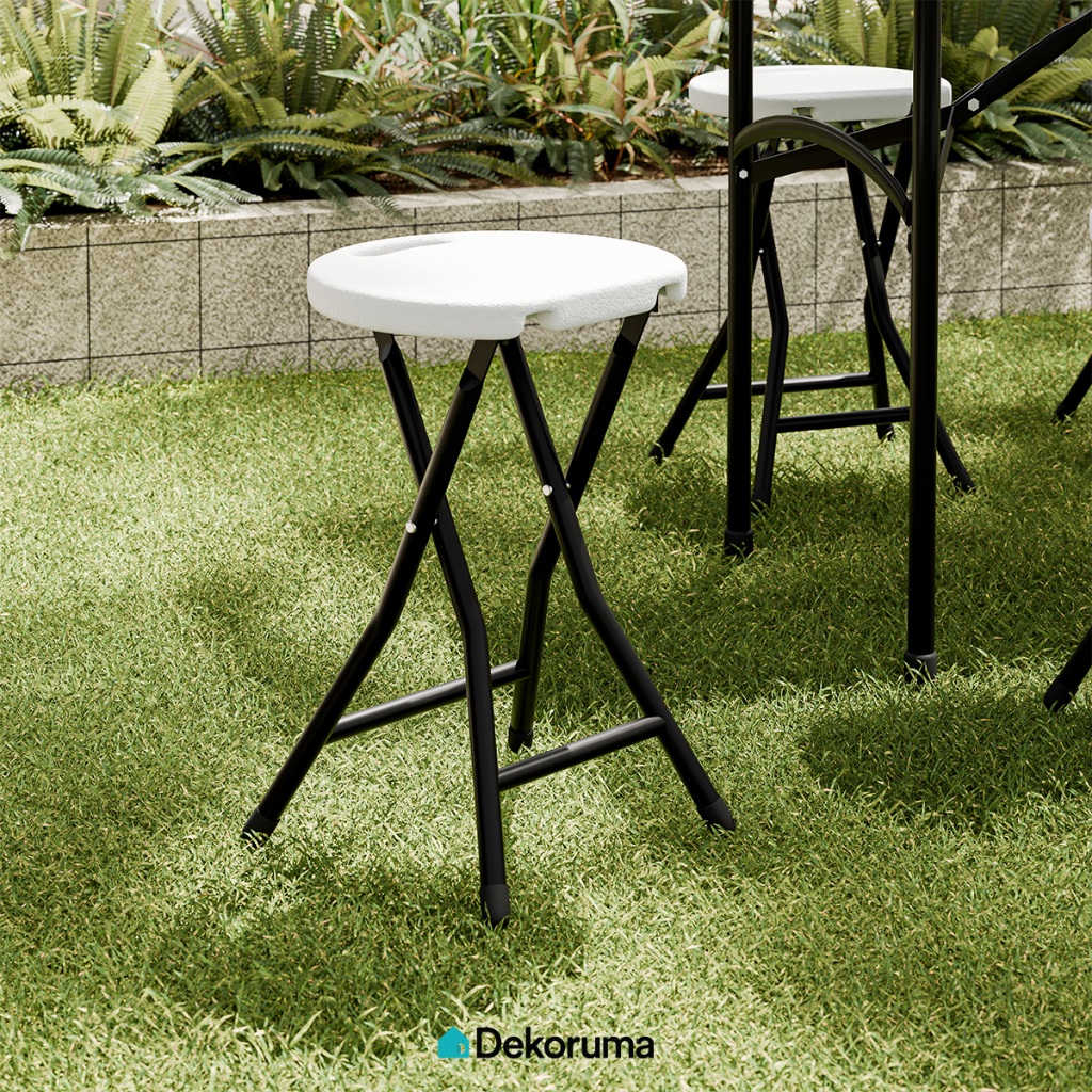 Dekoruma FINN Bangku Lipat Plastik Serbaguna / Kursi Lipat Portable Multifungsi - Putih