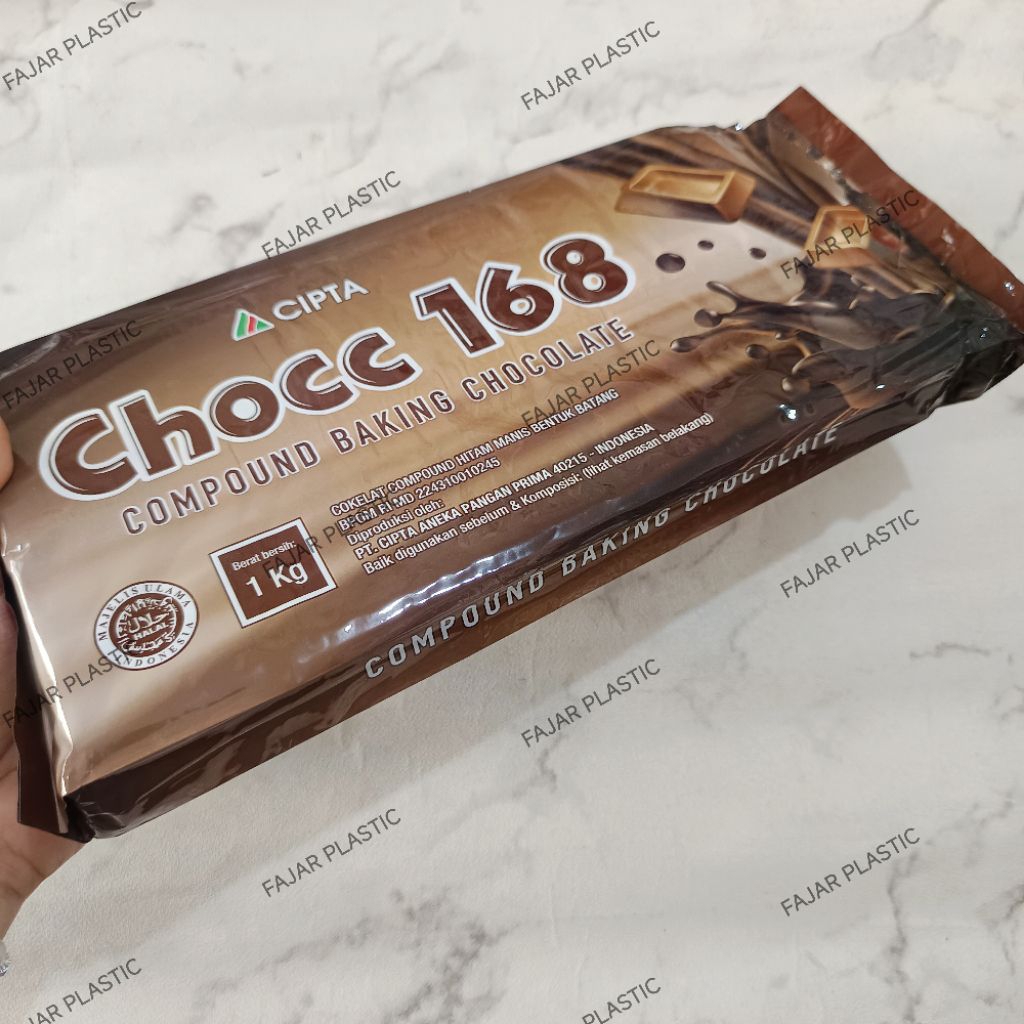 1KG Coklat Batang Chocc 168 - Coklat Batangan - Compound Dark Chocolate - Coklat Kue