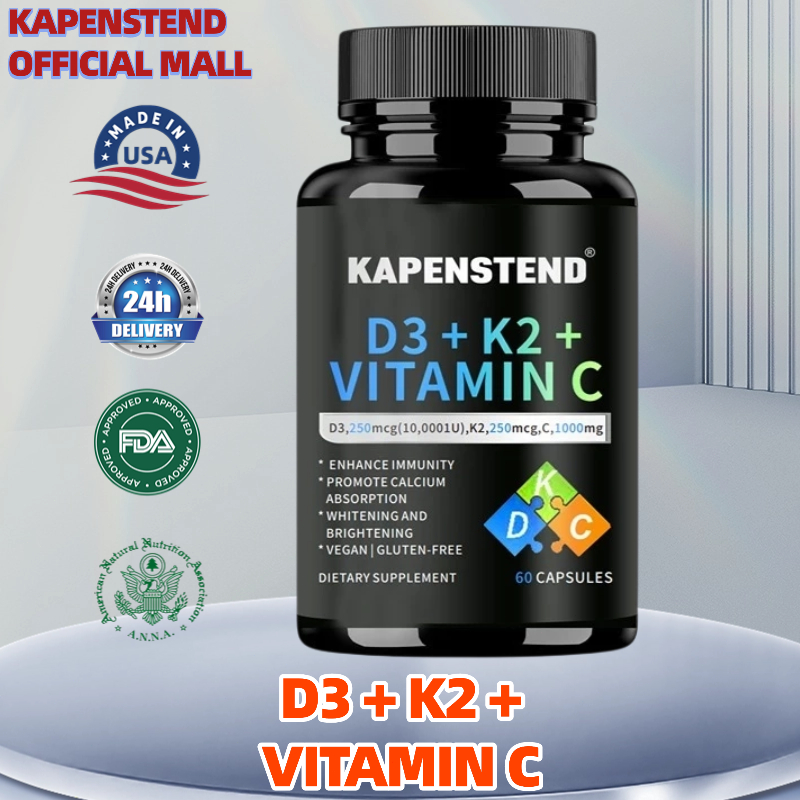 Kapenstend Vitamin D3 K2 C 1000mg Kesehatan Tulang