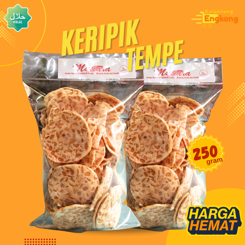 Keripik Tempe Sagu Renyah Gurih 250gr – Camilan Tempe Tipis Kriuk