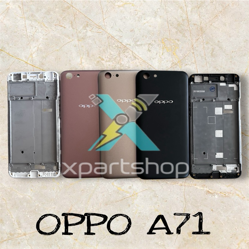 Back Cover Casing + Frame Lcd OPPO A71 CPH1717, CPH1801 Backdoor Tutup Belakang Kesing Fullset