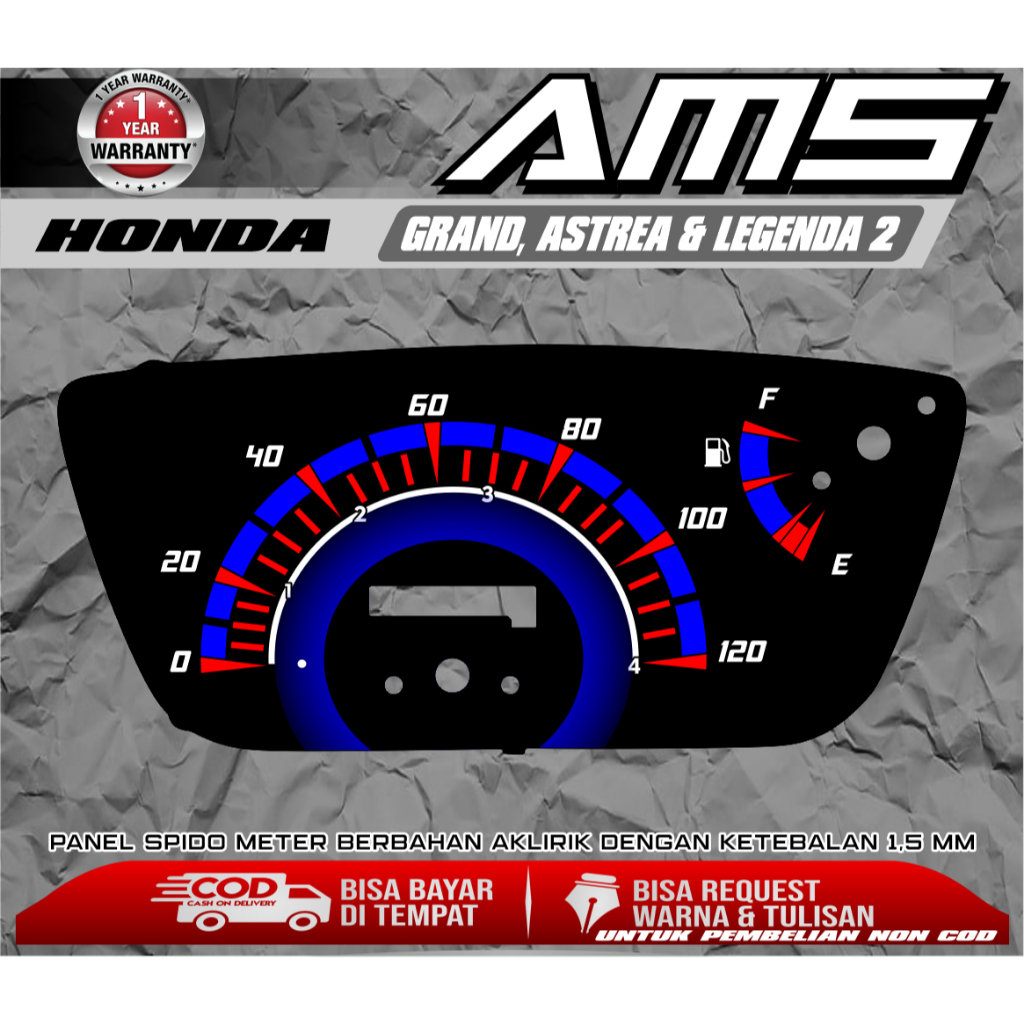 PAPAN SPEEDOMETER CUSTOM HONDA GRAND,ASTREA,&LEGENDA 2