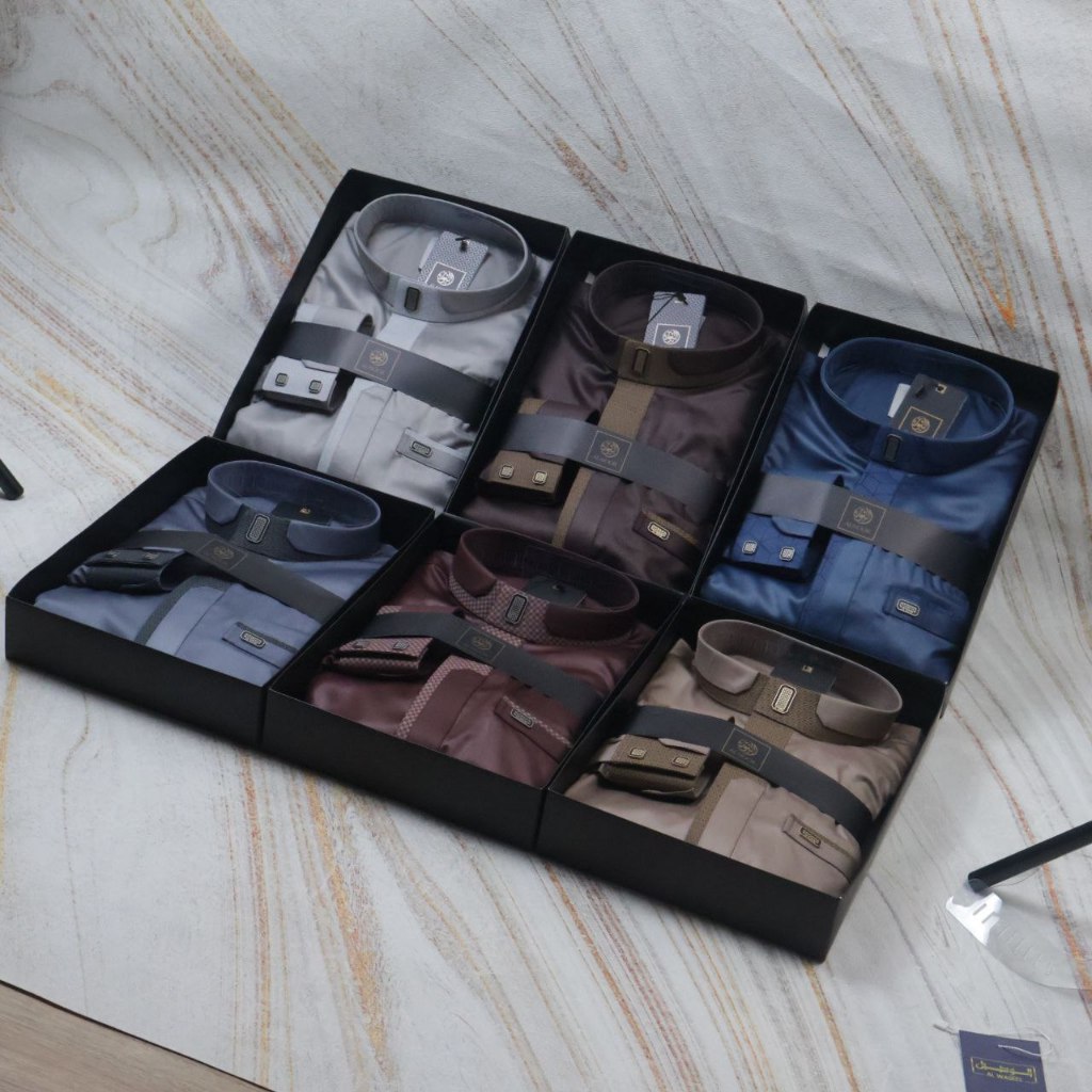 Jubah Alnoor Polyester Gamis Remaja Manset Premium + Box Design Basyir