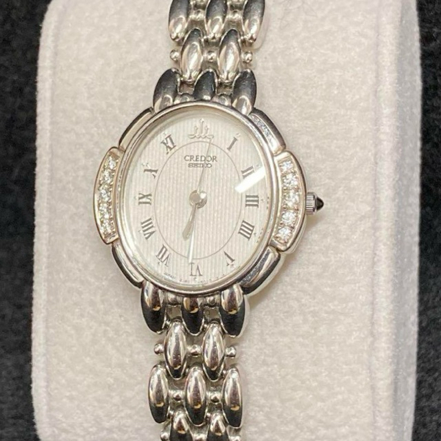 SEIKO Credor Diamond Watch Silver