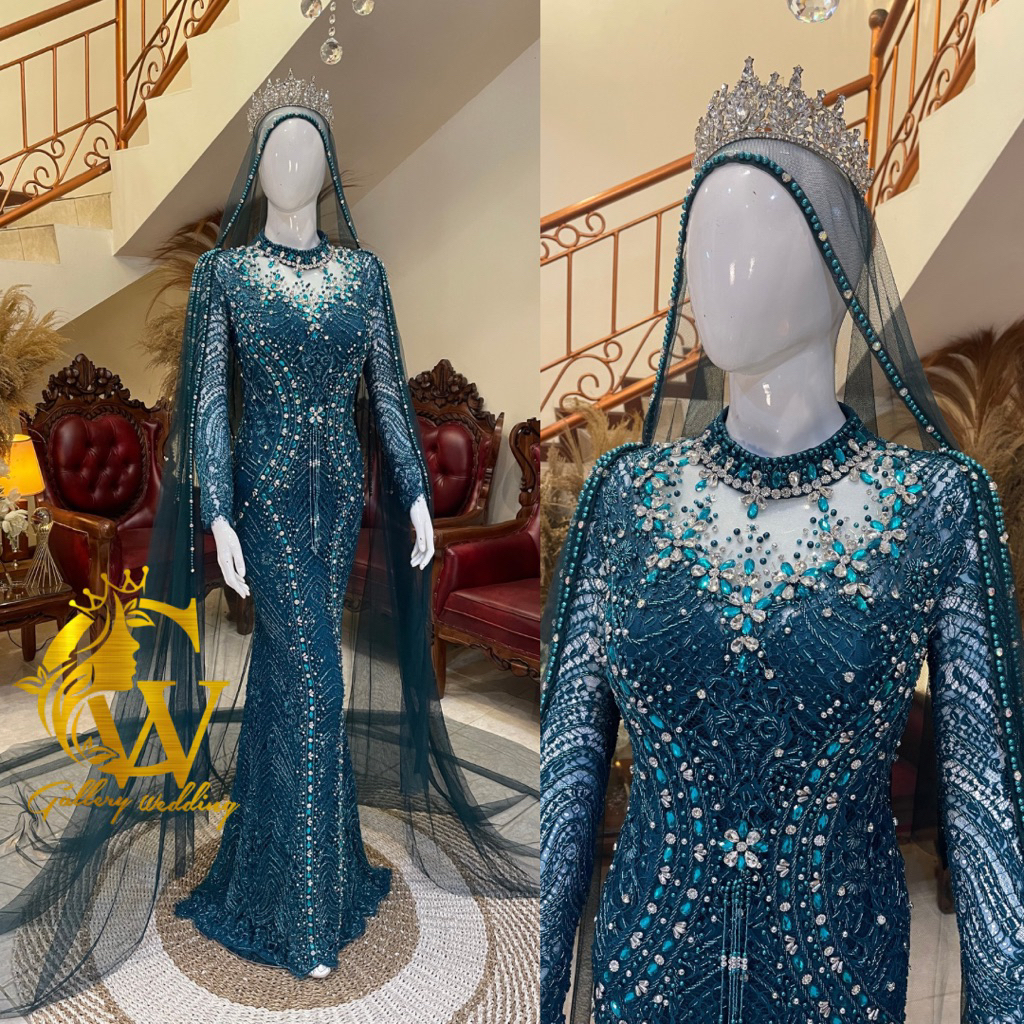 Kebaya akad nikah | kebaya akad nikah full payet | kebaya akad santili | kebaya pengantin