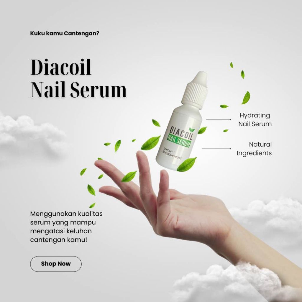 Diacoil Nail Serum 15ml Original Penghilang Kuku Cantengan Rusak Bernanah Patah Kutikula Nail Art Pe