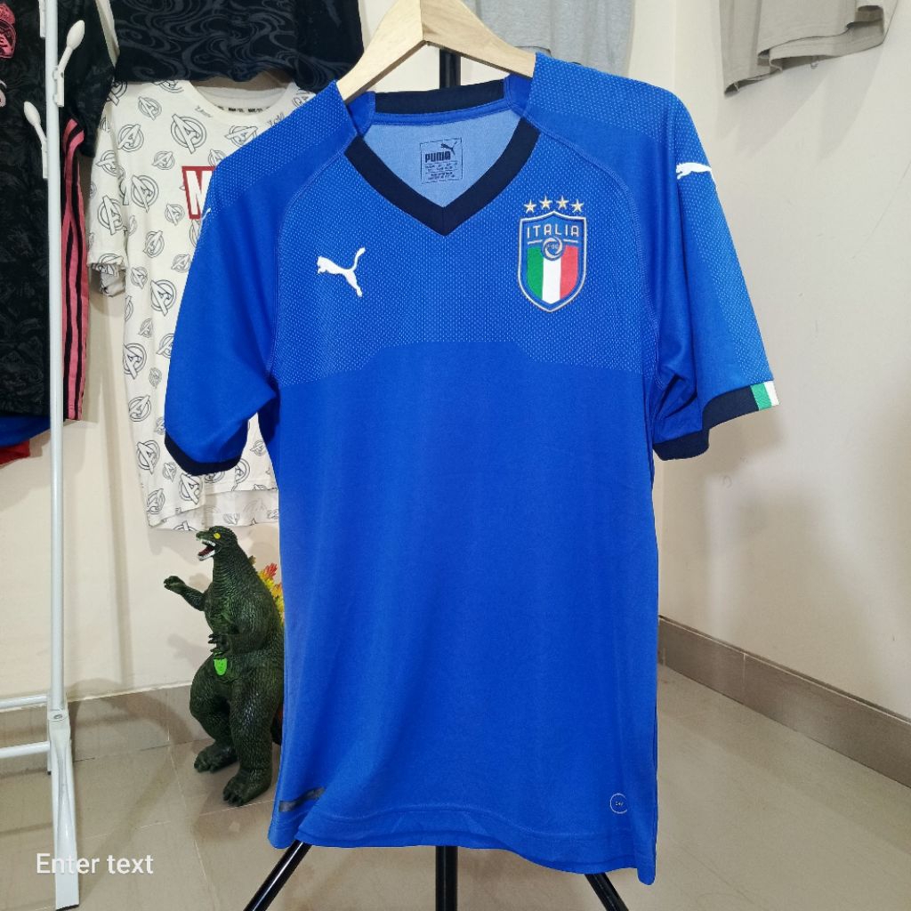 Kaos Jersey Bola Puma Italia Italy Home 2018 Size M Fit L Original Authentic