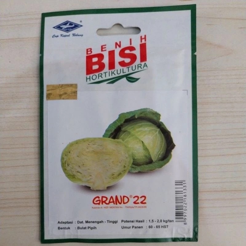 Benih Kubis Grand 22 BISI – 200 Biji