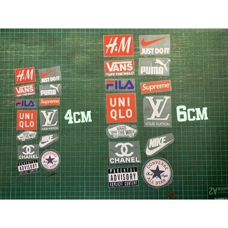 LABEL TAG BRAND PATCH STIKER SABLON BAJU Logo Setrika sendiri